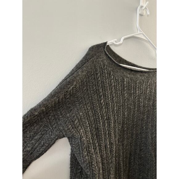 Vince Womens Cable Knit Sweater Small Gray Yak Wool Blend  Lightweight - Picture 5 of 6